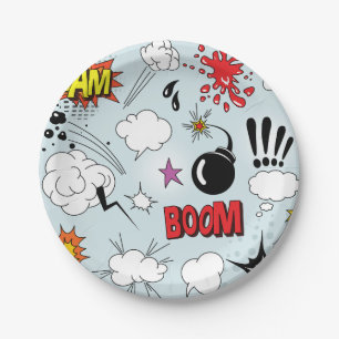 Retro Comic Explosion Pop Art Pappteller