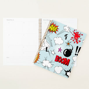 Retro Comic Explosion Pop Art Planer