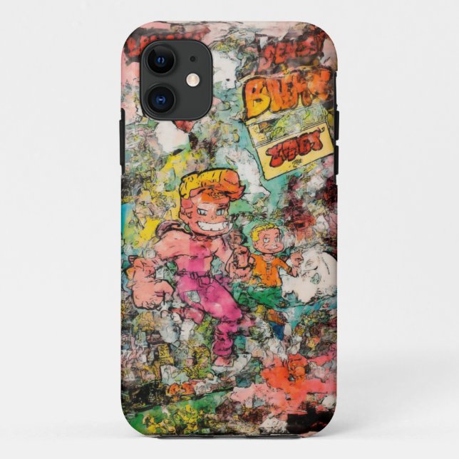 Retro Comic Hero Mobile Fall Case-Mate iPhone Hülle (Rückseite)