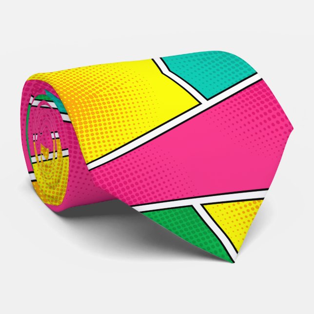 Retro-Comic Krawatte (Gerollt)