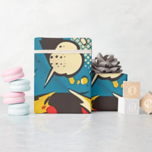 Retro-Comic-Muster im Vintage-Stil Geschenkpapier