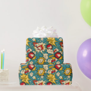 Retro-Comic-Muster im Vintage-Stil Geschenkpapier
