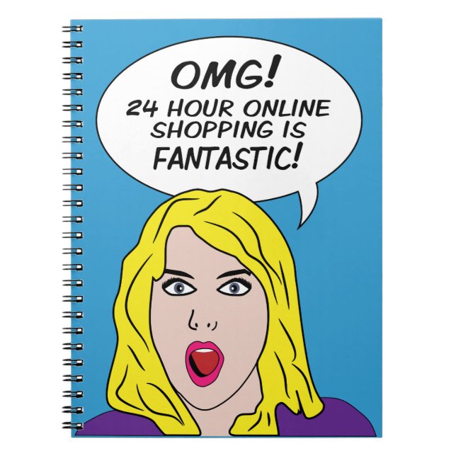 RETRO-COMIC-Notebook Notizblock (Vorderseite)