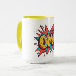 Retro-Comic-“OMG!”-Pop-Art-Kaffeetasse Tasse