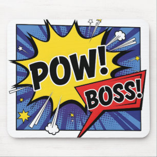 Retro Comic Pop Art CHEF BOSS! Bürohumor Mousepad