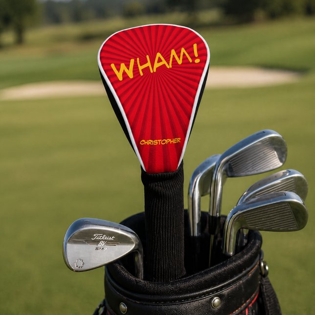 Retro-Comic-Pop-Art-Name nach Maß Golf Headcover (Von Creator hochgeladen)