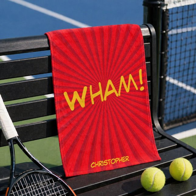 Retro-Comic-Pop-Art-Name-Sport Handtuch (Von Creator hochgeladen)