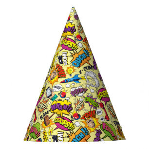 Retro Comic Pop Art Party Hat Partyhütchen