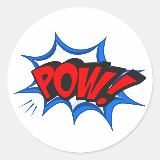 Retro Comic Pop Art Runder Aufkleber (Vorderseite)