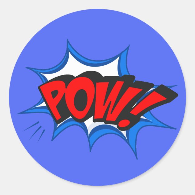 Retro Comic Pop Art Runder Aufkleber (Vorderseite)