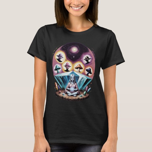 Retro Comic Psychedelic Spirit Art T-Shirt (Vorderseite)