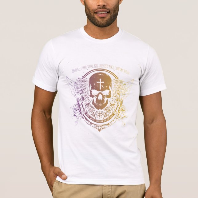 Retro Comic Skull Graphic T-Shirt (Vorderseite)