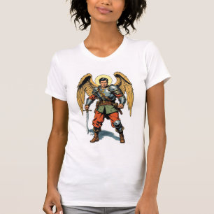 Retro-Comic-Stil St. Michael Damen T-Shirt