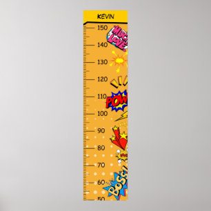 Retro-Comic-Wachstumstabelle Poster