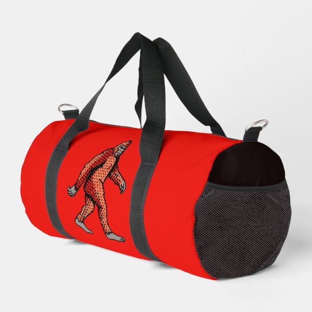 Retro-Comic-Waldkreatur-Pop-Art-Panel Duffle Bag (Rechte Ecke)