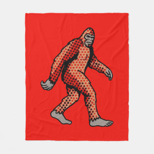 Retro-Comic-Waldkreatur-Pop-Art-Panel Fleecedecke
