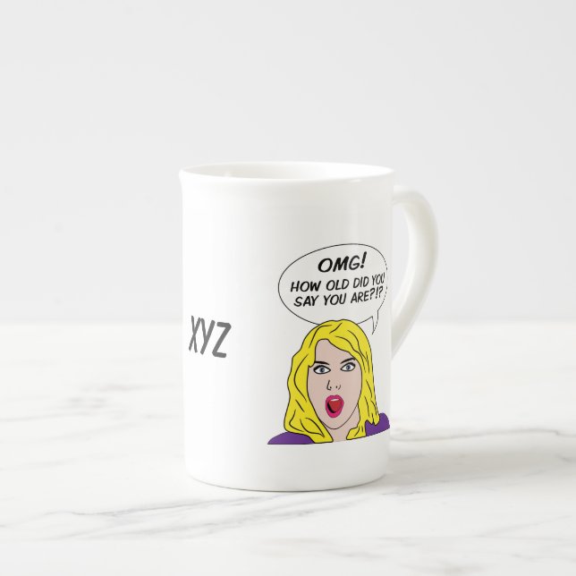 RETRO-COMICEN benutzerdefinierte Tasse (Vorderseite Rechts)