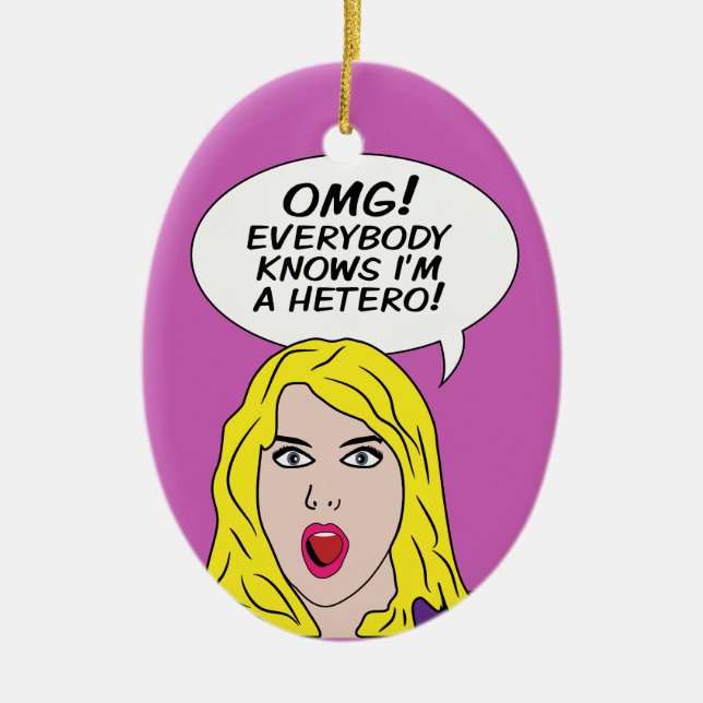 RETRO-COMICEN KERAMIK ORNAMENT (Vorne)