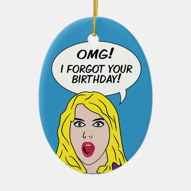 RETRO-COMICEN KERAMIKORNAMENT (Vorne)