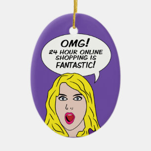 RETRO-COMICEN KERAMIKORNAMENT