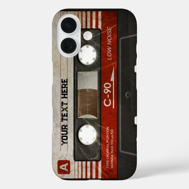 Retro-Compact-Audiokassette | DJ Best Gifts Case-Mate iPhone Hülle (Rückseite)