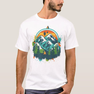 Retro Compass Adventure T-Shirt für Naturliebhaber