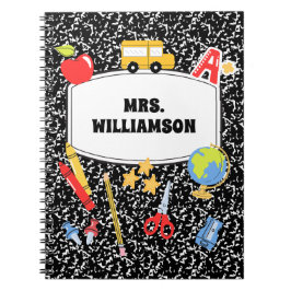  Retro Composition Notebook Back to School  Notizblock