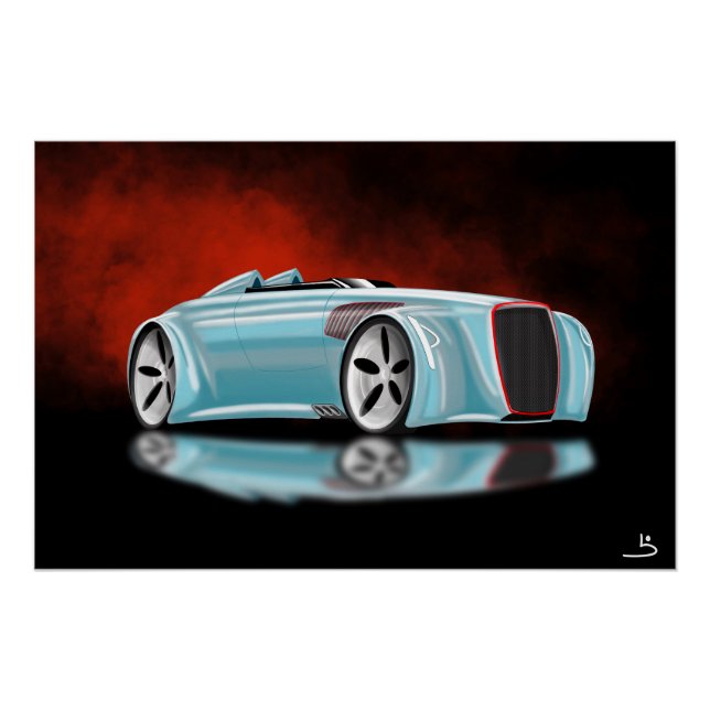 Retro Concept Car Poster (Vorderseite)