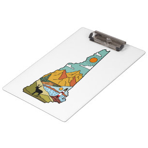 Retro Concord New Hampshire White Mountain Klemmbrett