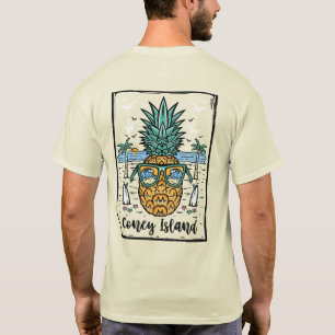 Retro Coney Island Beach Kunstwerk auf beiden Seit T-Shirt