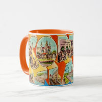 Retro Coney Island NY Postkarten-Tasse