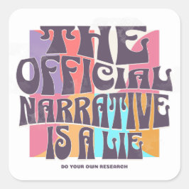 Retro Conspiracy Theory Quadratischer Aufkleber