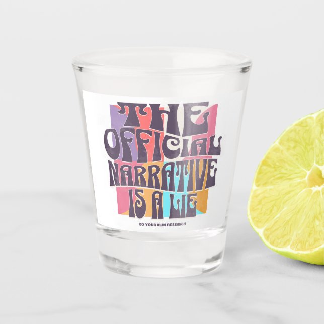 Retro Conspiracy Theory Schnapsglas (Vorderseite)