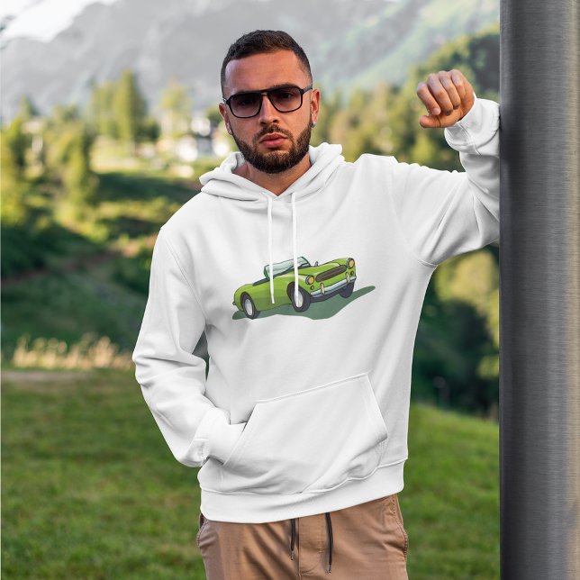 Retro Convertible Green Car Hoodie (Von Creator hochgeladen)
