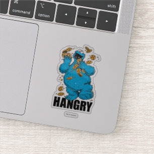 Retro Cookie Monster   Hangry Aufkleber