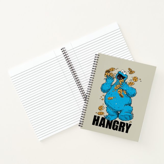 Retro Cookie Monster | Hangry Notizbuch (Innenseite)