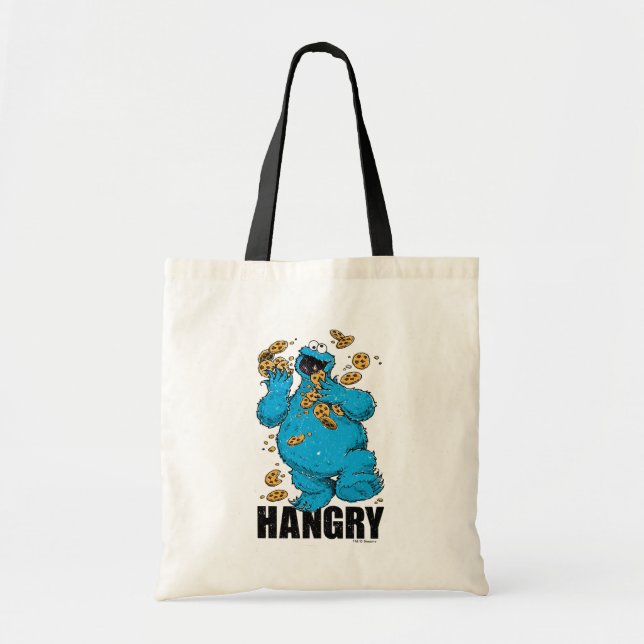 Retro Cookie Monster | Hangry Tragetasche (Vorne)
