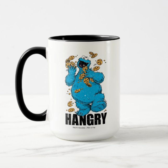 Retro Cookie Monster | Hungrig Tasse (Links)