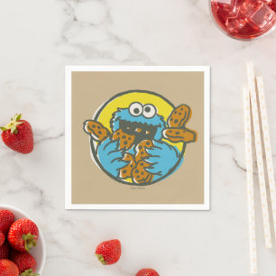 Retro Cookie Monster Serviette