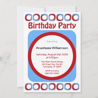 Retro Cool Birthday Party Einladungen