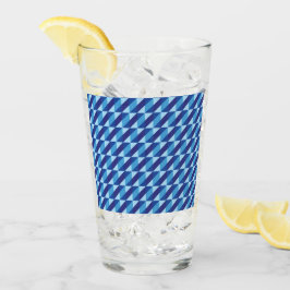 Retro Cool Blau 90er Vibes Geometrisches Abstract Glas