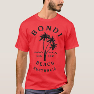 Retro Cool Bondi Beach Australien Vintag Palm ree  T-Shirt