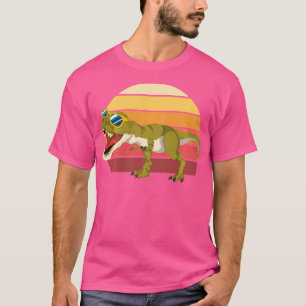 Retro Cool Dinosaurier Sonnenbrille Roaring Dino R T-Shirt