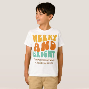 Retro Cool Frohe und strahlende Weihnachten für Ju T-Shirt