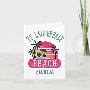 Retro Cool Ft. Lauderdale Vintag Mens Frauen Fl B Karte