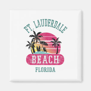 Retro Cool Ft. Lauderdale Vintag Mens Frauen Fl B Magnet