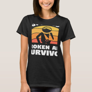 Retro Cool gebrochene Studienarm Knochenverletzung T-Shirt