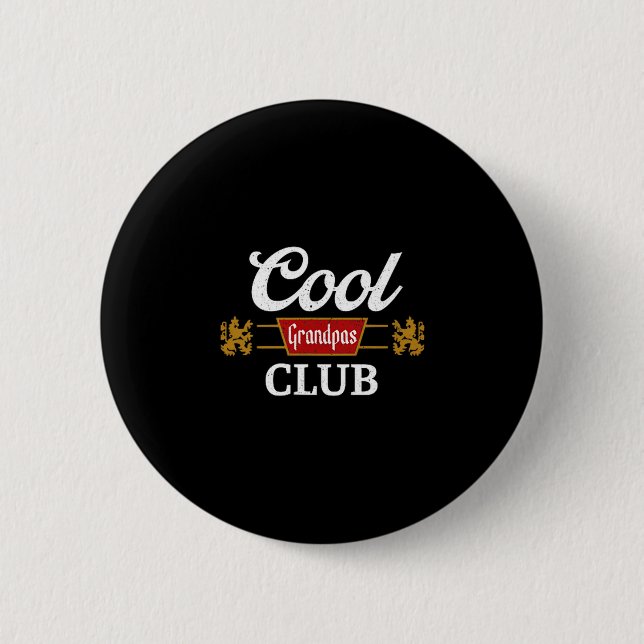 Retro Cool Grandpas Club Family Matching Father's  Button (Vorderseite)
