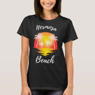 Retro Cool Hermosa Beach Ca Reflektion Sonnenunter T-Shirt