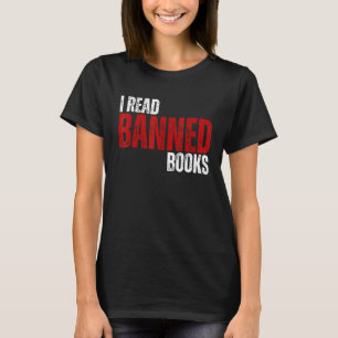 Retro Cool I Read Banned Books Book Worms T-Shirt